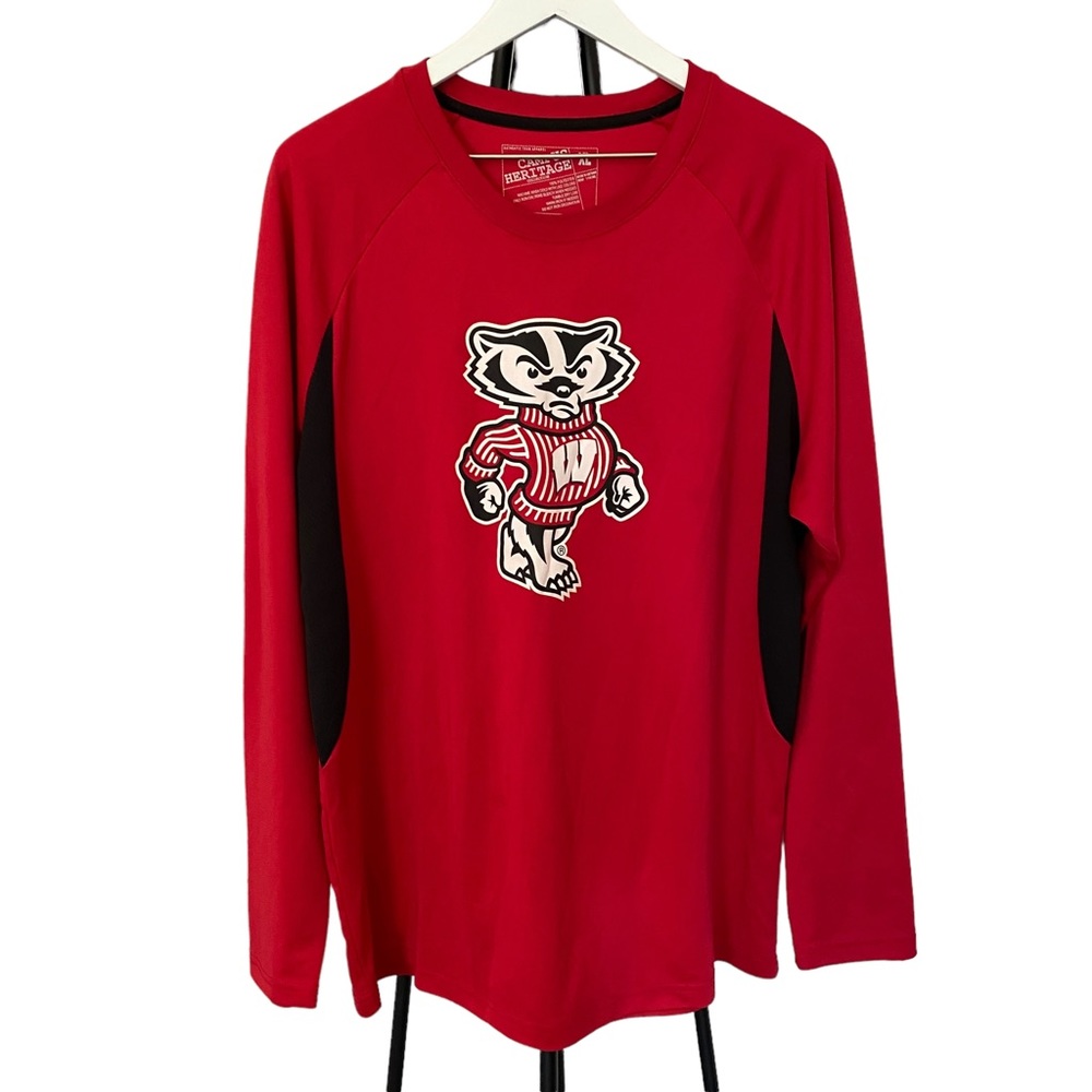 Wisconsin Badgers Campus Heritage Collection Long Sleeve Pullover Shirt Men’s XL